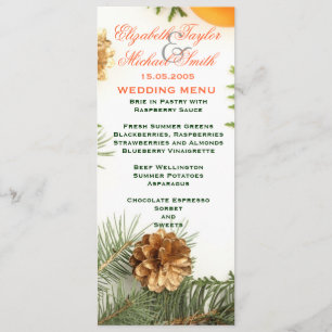 Luxe Romantique Noël Mariage d'hiver Menu