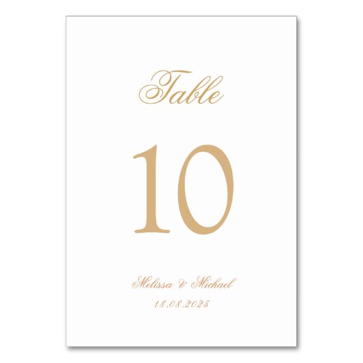 Luxe Romantische Gold Script Calligrafie Huwelijk Kaart (Voorkant)