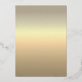 Luxe romantische gouden bruiloft folie uitnodiging (Achterkant)