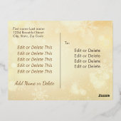 Luxe Rood en Goud Elegant Script Font Feestelijk Folie Uitnodiging Briefkaart (Achterkant)