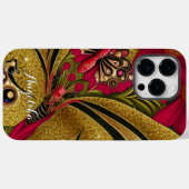 Luxe Rood en Goud Vlinder Aangepaste Naam Case-Mate iPhone Case (Achterkant (horizontaal))