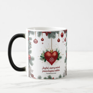 Luxe Rood Hart Kerst Kleur Vervormende Mok