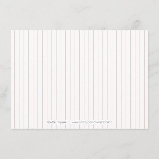 Luxe roos blush gold accommodaties informatiekaartje (Achterkant)