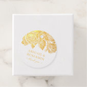 Luxe roos bruiloft bedankjes labels (Met doos)