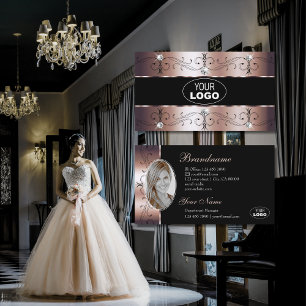 Luxe Roos Gold Black grenzen Logo en foto Visitekaartje