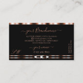 Luxe Roos Gold Black Sparging Diamonds Monogram Visitekaartje (Achterkant)