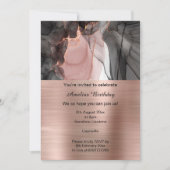 LUXE ROOS GOLD CHIFFON PARTIJ METALLIC INVITATIE KAART (Voorkant)