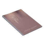 Luxe Roos Gold Confetti Rain Pattern Notitieboek (Rechterzijde)