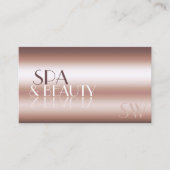 Luxe Roos Gold Cool Mirror Letters met Monogram Visitekaartje (Voorkant)