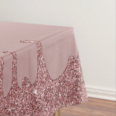 Luxe Roos Gold Driving Glitter Monogram Tafelkleed (Voorbeeld)