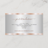 Luxe Roos Gold en Silver met Diamond Graphics Visitekaartje (Achterkant)