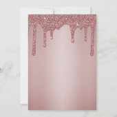 Luxe Roos Gold Glitter-drift Kaart (Achterkant)