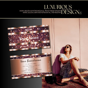 Luxe Roos Gold Glitter Sparkle Stars Kwaliteit Visitekaartje