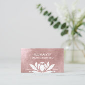Luxe Roos Gold Lotus Flower Visitekaartjes (Staand voorkant)