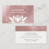 Luxe Roos Gold Lotus Flower Visitekaartjes (Voorkant / Achterkant)