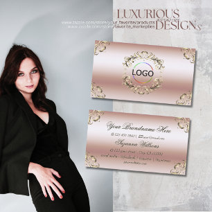 Luxe Roos Gold met Logo Impressive Visitekaartje