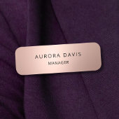 Luxe Roos Gold Metallic Modern Business Naamplaatje