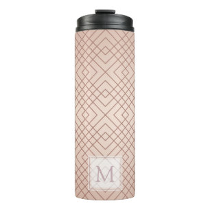 Luxe Roos Gold Monogram Thermosbeker