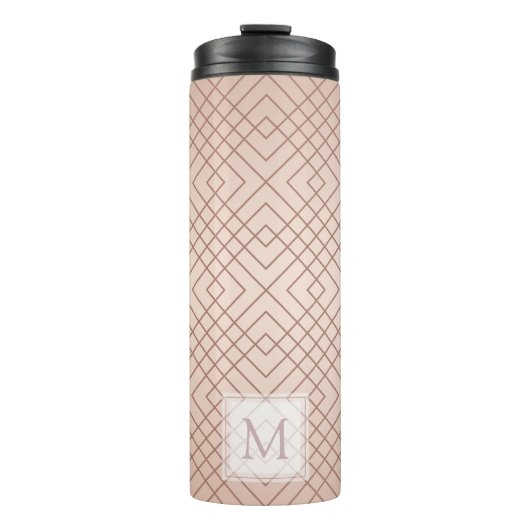 Luxe Roos Gold Monogram Thermosbeker (Voorkant)
