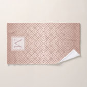 Luxe Roos Gold Patroon Monogram Bad Handdoek (Handdoek)