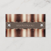 Luxe Roos Gold Sparkle Diamonds Initialen Visitekaartje (Voorkant)