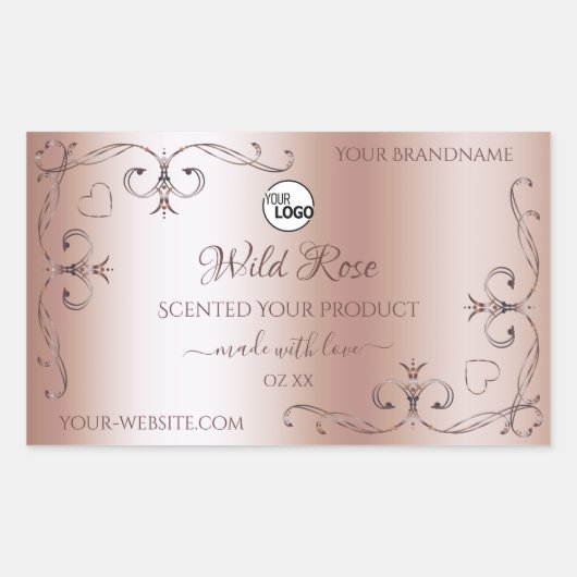 Luxe Roos Golden Product Labels Logo (Voorkant)