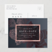 Luxe roos goud  botanisch met uitzondering van de  aankondigingskaart (Voorkant / Achterkant)