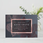 Luxe roos goud botanisch met uitzondering van de save the date (Staand voorkant)