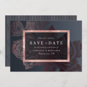 Luxe roos goud botanisch met uitzondering van de save the date (Voorkant / Achterkant)