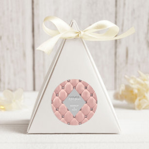 Luxe Roos Goud Getuft Monogram Ronde Sticker