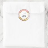 Luxe Roos Goud Roze Marmer Design Event Datum Ronde Sticker (Tas)