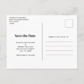 Luxe Roos Goud Roze Marmeren Bruiloft Save the Dat Uitnodiging Briefkaart (Achterkant)