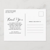 Luxe Roos Goud Roze Marmeren Ontwerp Dank u Briefkaart (Achterkant)