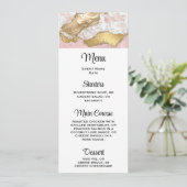 Luxe Roos Goud Roze Marmeren Ontwerp Kaart (Staand voorkant)