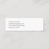 Luxe Roos Goud Roze Marmeren Ontwerp Mini Visitekaartje (Achterkant)