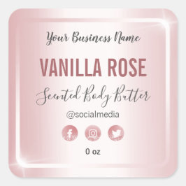 Luxe Roos Gouden Glanzende Body Butter Labels