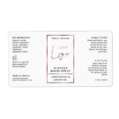 Luxe Roos gouden Logo kamer spuitfles label (Voorkant)