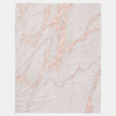 Luxe Roos Roze Blush Glitter Marble Fleece Deken (Voorkant)