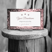Luxe Roos Roze Wit Sparkle Glitter Juwelen Visitekaartje