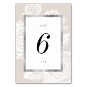 Luxe roos Silver Botanische bruiloft Kaart (Voorkant)