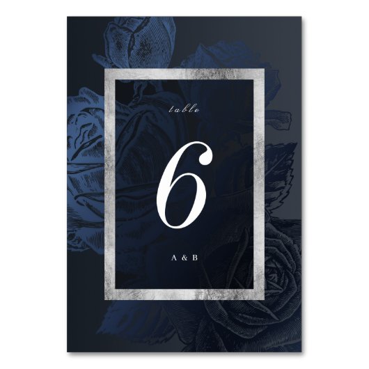 Luxe roos zilver  botanische bruiloft kaart (Voorkant)