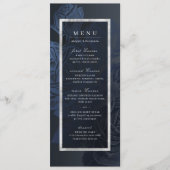 Luxe roos zilver  botanische bruiloft menu (Voorkant)