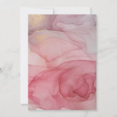 LUXE ROSE BLEU MARBRE ROSE ANNIVERSAIRE INVITATION (Dos)
