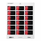 Luxe rose Elegant Plumeria Étiquette de adresse (Feuille entière)