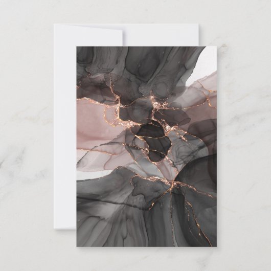 LUXE ROSE FLOTTANT ENREGISTRER LA DATE CARTE RSVP (Dos)