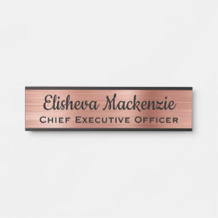 Luxe Rose Goud Kantoor Deur Naambord Deurbordje