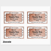 Luxe Rose Parties scintillant or produit Étiquette