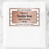 Luxe Rose Parties scintillant or produit Étiquette