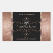 Luxe  Rosegold Black Product Labels Logo (Voorkant)