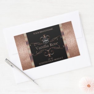 Luxe  Rosegold Black Product Labels Logo
